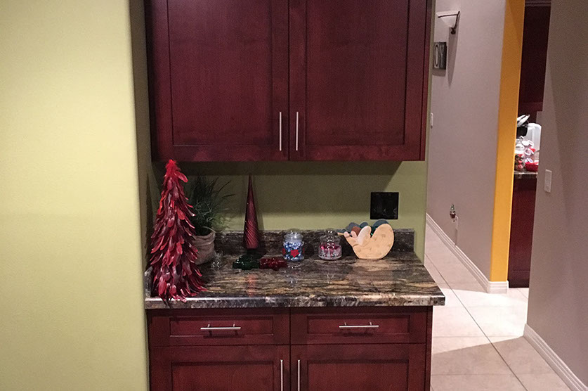 Traditional Paint Grade Entertainment Center with an Antique White Lacquer Finish