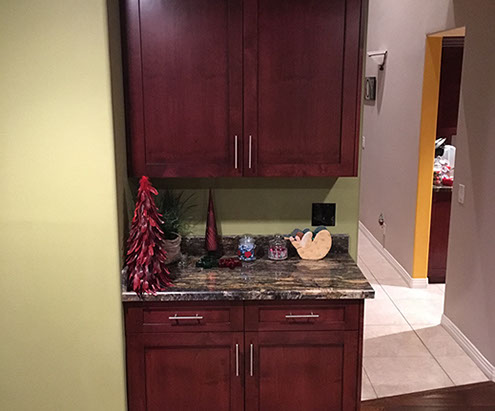 Traditional Paint Grade Entertainment Center with an Antique White Lacquer Finish