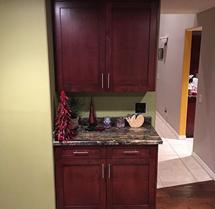 Traditional Paint Grade Entertainment Center with an Antique White Lacquer Finish