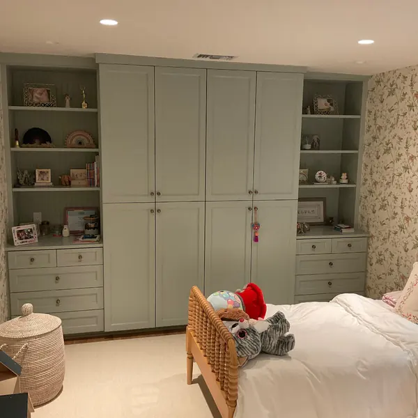Custom built-in wardrobe and bookshelf