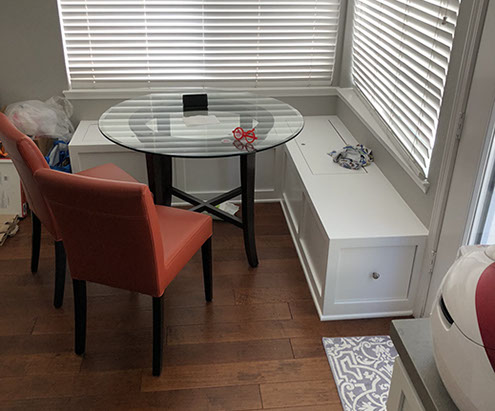 Traditional Paint Grade Entertainment Center with an Antique White Lacquer Finish