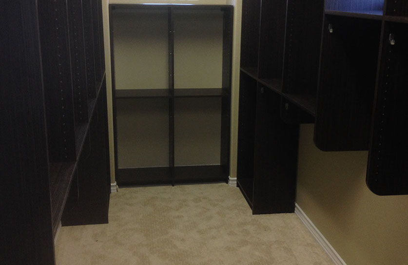 Custom Paint Grade Wainscoting and Crown Molding with a Swiss Coffee Lacquer Finish.