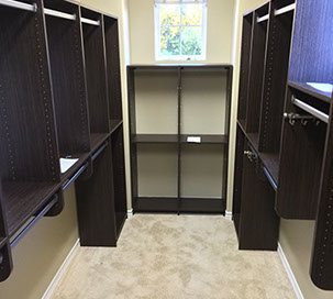 Custom Paint Grade Wainscoting and Crown Molding with a Swiss Coffee Lacquer Finish.