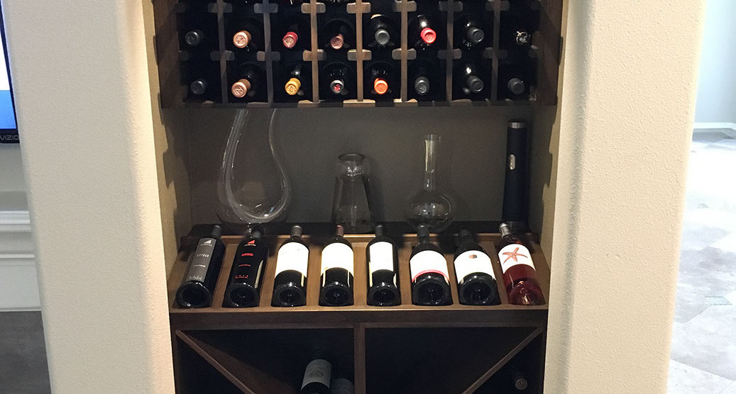 Traditional Paint Grade Entertainment Center with an Antique White Lacquer Finish