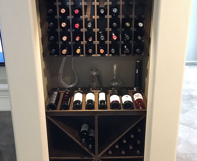 Traditional Paint Grade Entertainment Center with an Antique White Lacquer Finish