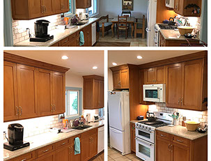 Frameless Alder Kitchen with Shaker Style doors with a Merlot Lacquer Finish