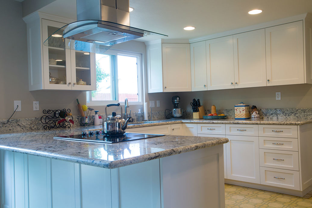 Residential Custom Paint Grade Shaker Style Frameless Kitchen Remodel 