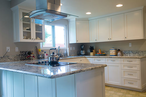 Residential Custom Paint Grade Shaker Style Frameless Kitchen Remodel 