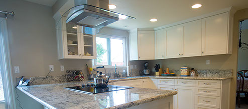 Residential Custom Paint Grade Shaker Style Frameless Kitchen Remodel