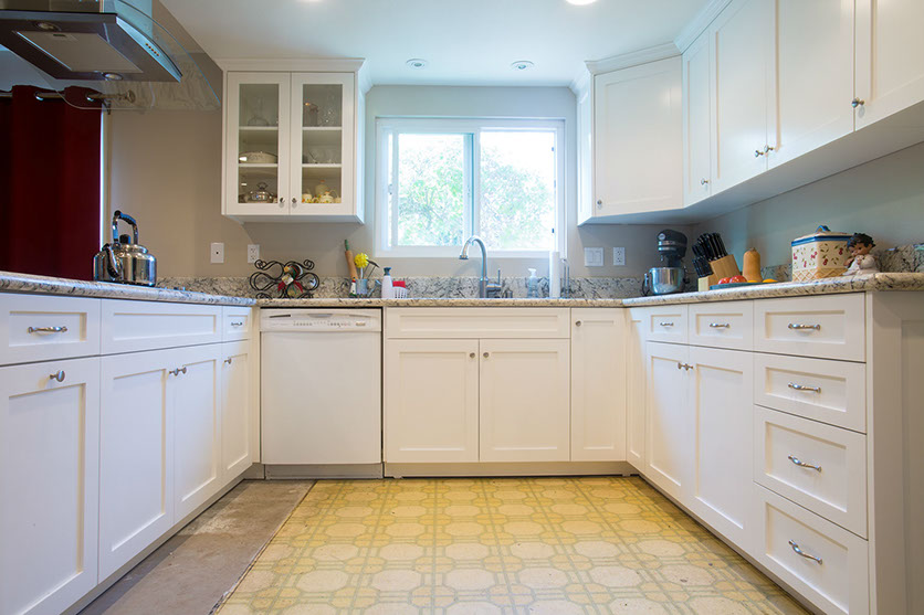 Residential Custom Paint Grade Shaker Style Frameless Kitchen Remodel 